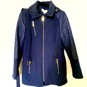 Navy Blue Michael Kors Fleece Lined Winter Jacket
